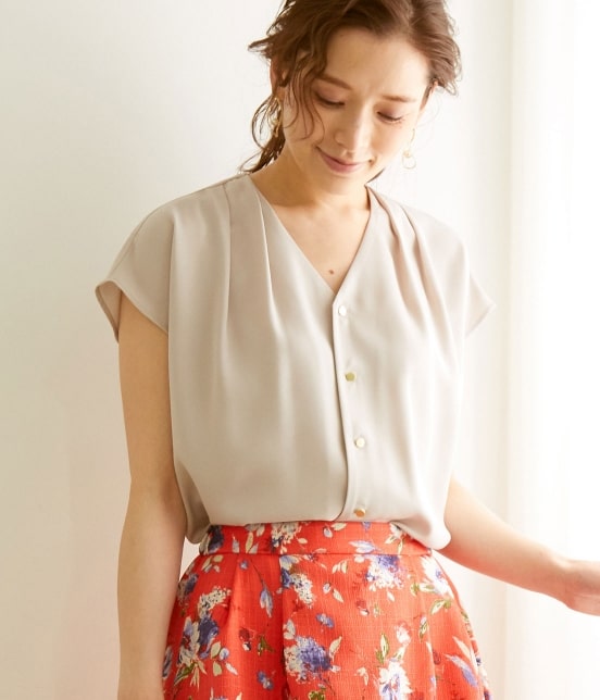Rope Picnic タックvネックブラウス トップス シャツ ブラウス 通販 J Adore Jun Online