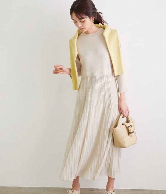 Rope Picnic 異素材使いニットワンピース ワンピース ワンピース 通販 J Adore Jun Online