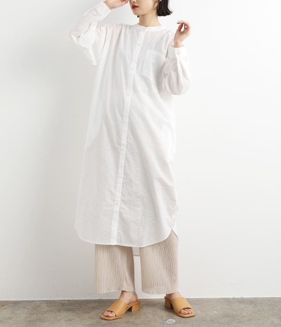 Adam Et Rope Le Magasin バンドカラーシャツop2 ワンピース シャツワンピース 通販 J Adore Jun Online