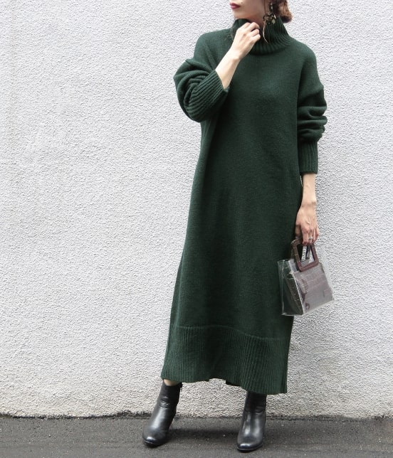 Adam Et Rope Femme Web限定 タートルバックスリットニットワンピース ワンピース ワンピース 通販 J Adore Jun Online