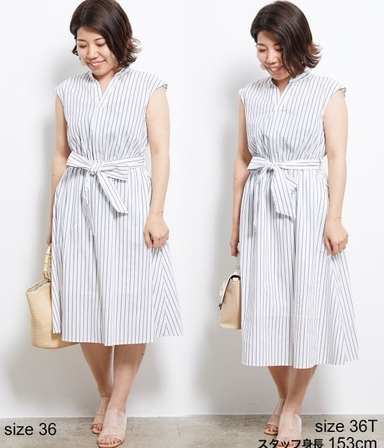 Rope Picnic Web限定 着丈が選べる キーネックストライプワンピース ワンピース ワンピース 通販 J Adore Jun Online