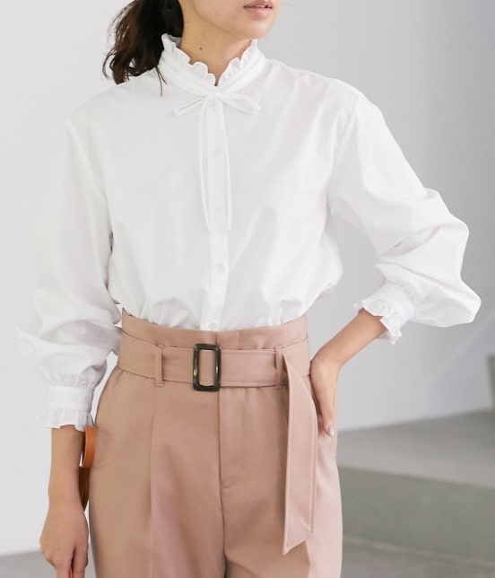 Vis 鎌倉シャツ Vis スタンドフリルシャツ トップス シャツ ブラウス 通販 J Adore Jun Online