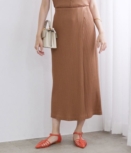 Rope セットアップ対応 オーガニックコットンジャバラプリーツラップスカート スカート スカート 通販 J Adore Jun Online