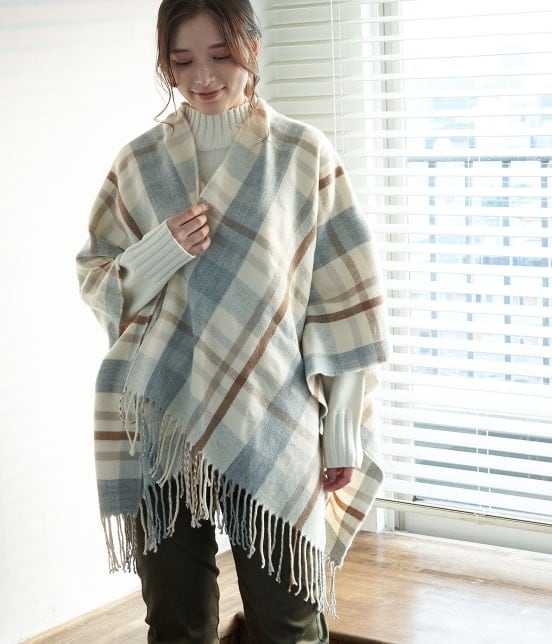 Rope Picnic チェックストールポンチョ ファッション雑貨 マフラー ショール 通販 J Adore Jun Online