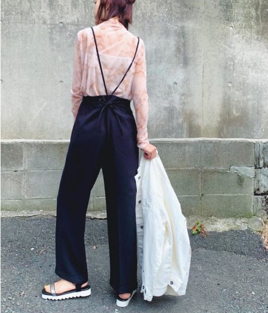 Vis Web限定ssサイズ バッククロスサスペンダーワイドパンツ パンツ スラックス 通販 J Adore Jun Online
