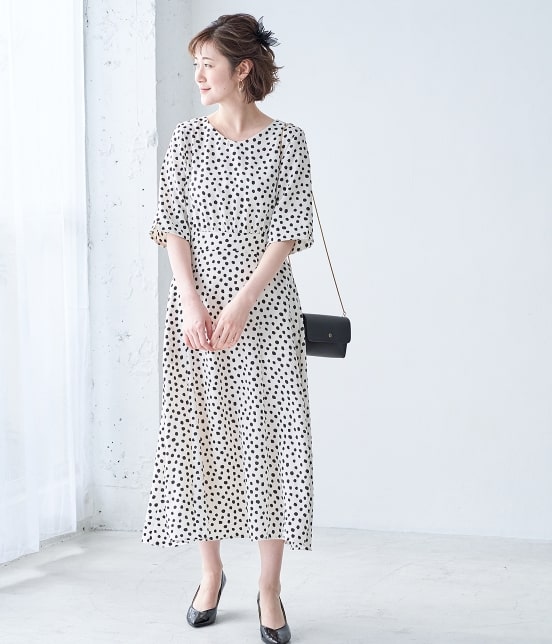 Rope Picnic 一部店舗限定 結婚式にも ダルメシアンプリントワンピース ワンピース ドレス 通販 J Adore Jun Online