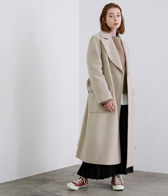 Mademoiselle Rope ベルト付きぺコラムビーバービックカラーコート ジャケット アウター その他アウター 通販 J Adore Jun Online