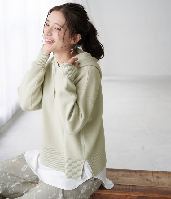 Rope Picnic マシンウォッシャブル ショート丈ニットフーディー トップス ニット セーター 通販 J Adore Jun Online Rope Picnic マシンウォッシャブル ショート丈ニットフーディー トップス ニット セーター 通販 J Adore Jun Online