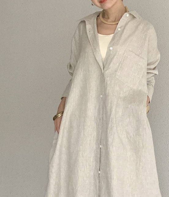 Vis Web限定 リネンシャツロングワンピース ワンピース ワンピース 通販 J Adore Jun Online