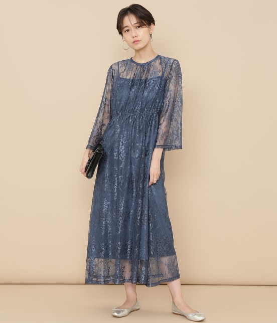 Adam Et Rope Femme ボーダーレース重ね着ドレス ワンピース ワンピース 通販 J Adore Jun Online