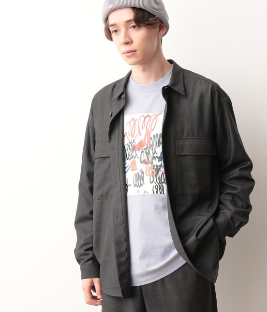 Junred セットアップ可能 ワイドプラケットグレンチェックシャツ トップス シャツ ブラウス 通販 J Adore Jun Online