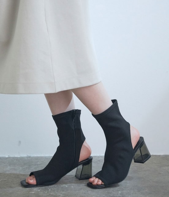 Vis オープントゥニットクリアヒールブーツ シューズ ブーティ 通販 J Adore Jun Online