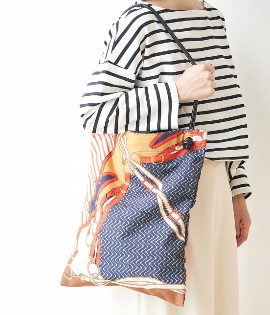 Rope Picnic スカーフプリントwハンドルトートバッグ バッグ トートバッグ 通販 J Adore Jun Online