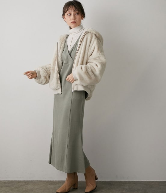 Vis 低身長向けサイズ対応 前後2way ハニカムマーメイドワンピース ワンピース ワンピース 通販 J Adore Jun Online