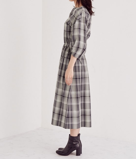 Rope キーネックチェックワンピース ワンピース ワンピース 通販 J Adore Jun Online