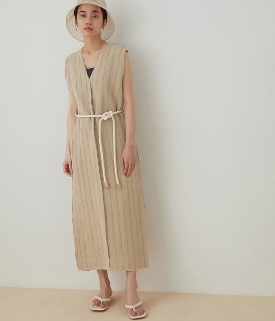 Adam Et Rope Femme セットアップ対応 ストライプリネンワンピース ワンピース ワンピース 通販 J Adore Jun Online