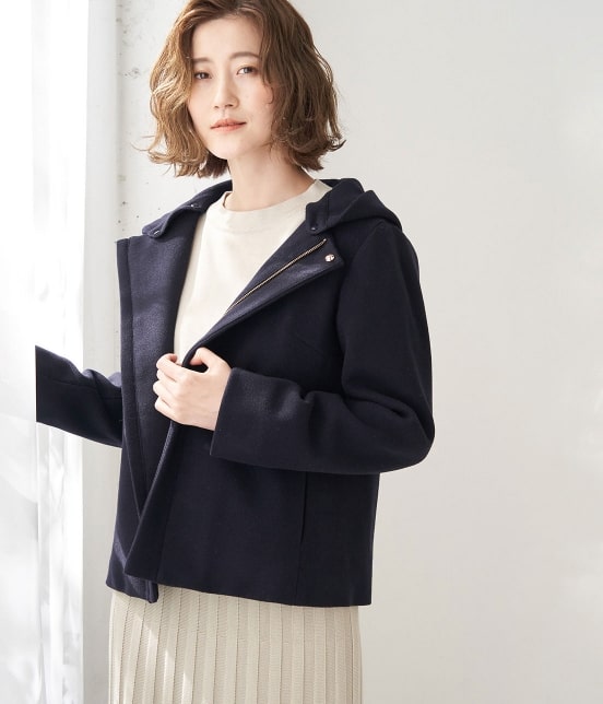 Rope Picnic 2way ジャージーメルトン フード取り外しショートコート ジャケット アウター ダウンジャケット コート 通販 J Adore Jun Online