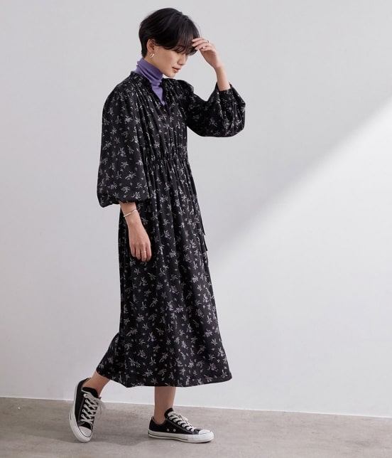 Adam Et Rope Femme クラシカルフラワーシャーリングワンピース ワンピース ワンピース 通販 J Adore Jun Online