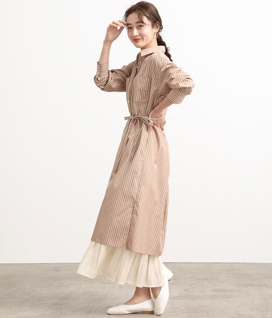 Vis 鎌倉シャツ Vis ドロップショルダーシャツワンピース ワンピース シャツワンピース 通販 J Adore Jun Online