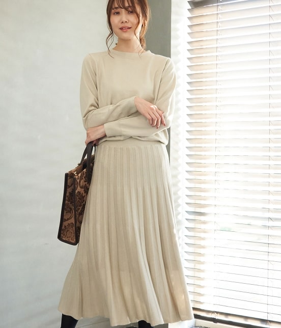 Rope Picnic クルーネックプリーツニットワンピース ワンピース ワンピース 通販 J Adore Jun Online