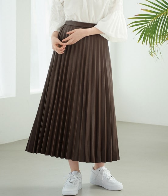Vis エコレザープリーツスカート スカート スカート 通販 J Adore Jun Online