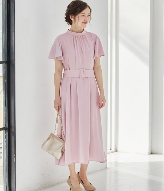 Vis Web限定 結婚式にも ウエストタックフレアワンピース ワンピース ワンピース 通販 J Adore Jun Online