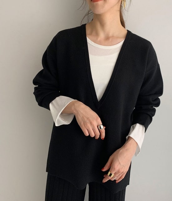 Mademoiselle Rope セットアップ対応 深vネックニット トップス ニット セーター 通販 J Adore Jun Online