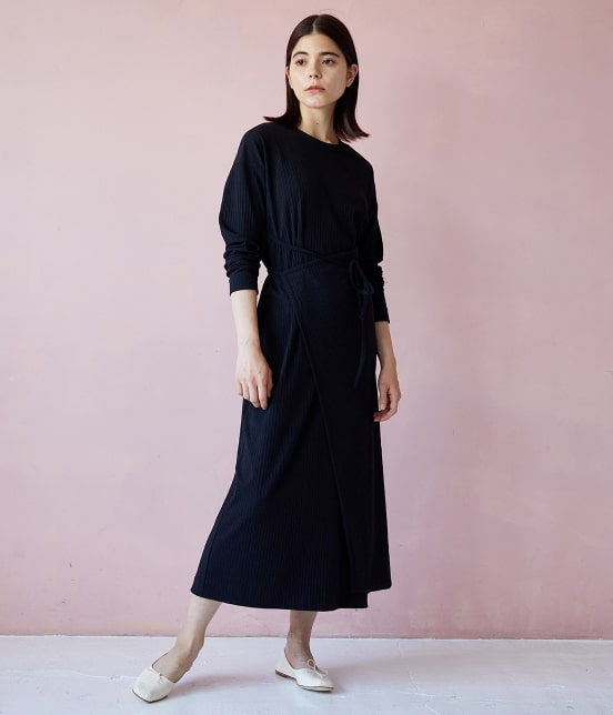 New Line ワイドリブラップワンピース Adam Et Rope アダムエロペ 公式サイト