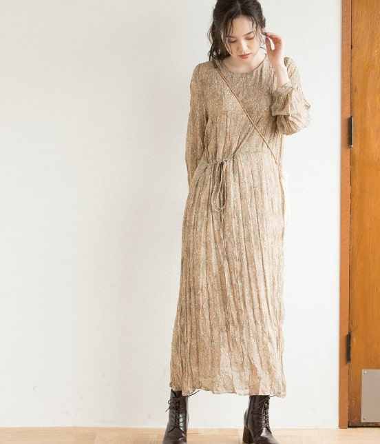 Vis Web限定 シワ加工花柄ワンピース ワンピース ワンピース 通販 J Adore Jun Online