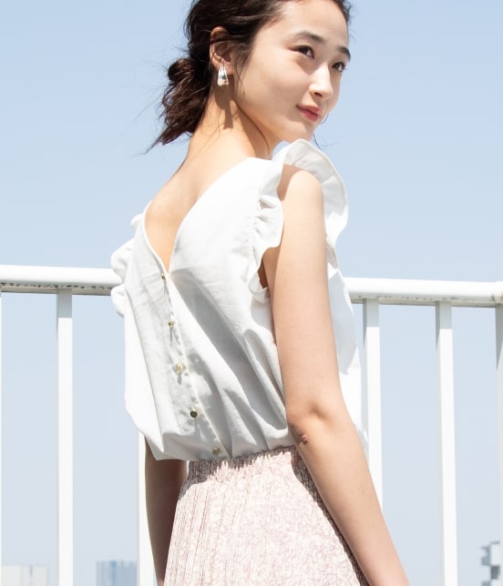 Vis 前後2way 袖フリルブラウス トップス シャツ ブラウス 通販 J Adore Jun Online
