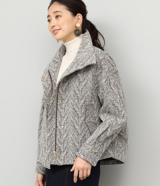 Rope ヘリンボーンツイードジャケット ジャケット アウター ダウンジャケット コート 通販 J Adore Jun Online