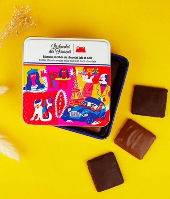 ル ショコラ デ フランセ 2cv ミルク ダーク チョコビスケット缶 90g Food Food 通販 Life And Beauty By Junonline