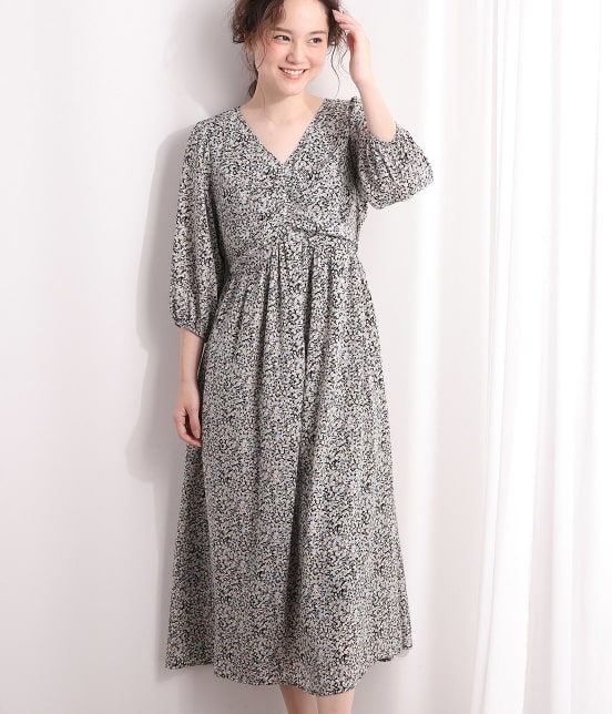 Vis フロントギャザー花柄ワンピース ワンピース ワンピース 通販 J Adore Jun Online