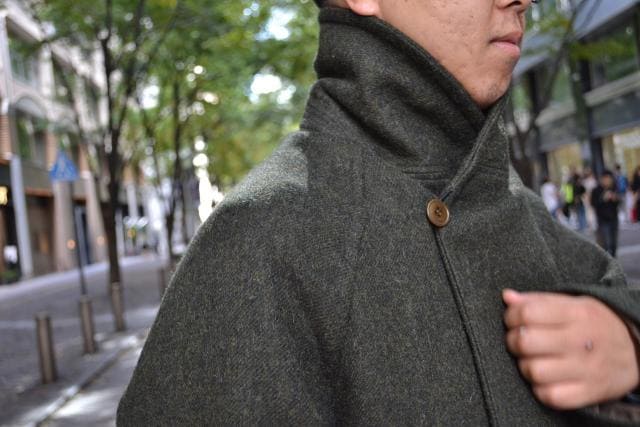 COMOLI 19AW ウールショールカラーコートあたごんさま COMOLI Wool Shawl Color Coat