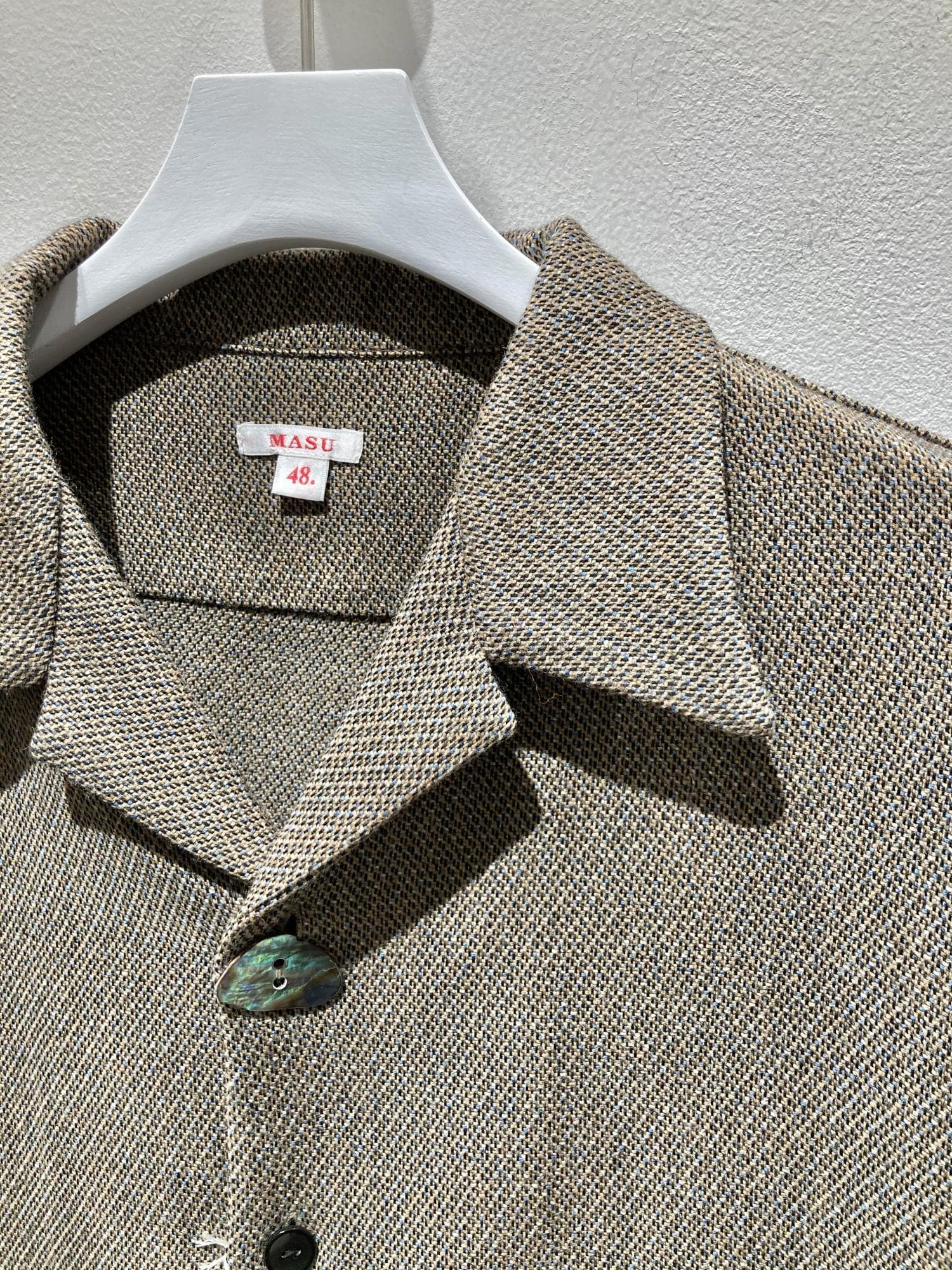 MASU/20AW/MELANGE TWEED BAL COLLAR COAT/48/ウール/MNFW-CT0102