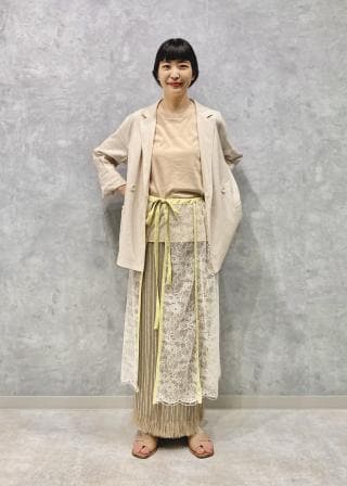新品タグ付き アダムエロペ ストレッチリネンオーバーシャツジャケット ベージュ ADAM ET ROPÉ FEMME(アダム エ ロペ ファム) / リネンMIX