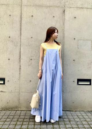 ストライプ柄ティアードキャミワンピース[tw1086] | レディース