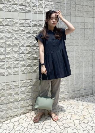 Vis きちんと感溢れる 切り替えプリーツフレンチスリーブ前開きシャツ トップス シャツ ブラウス 通販 J Adore Jun Online