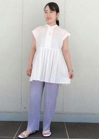 Vis きちんと感溢れる 切り替えプリーツフレンチスリーブ前開きシャツ トップス シャツ ブラウス 通販 J Adore Jun Online