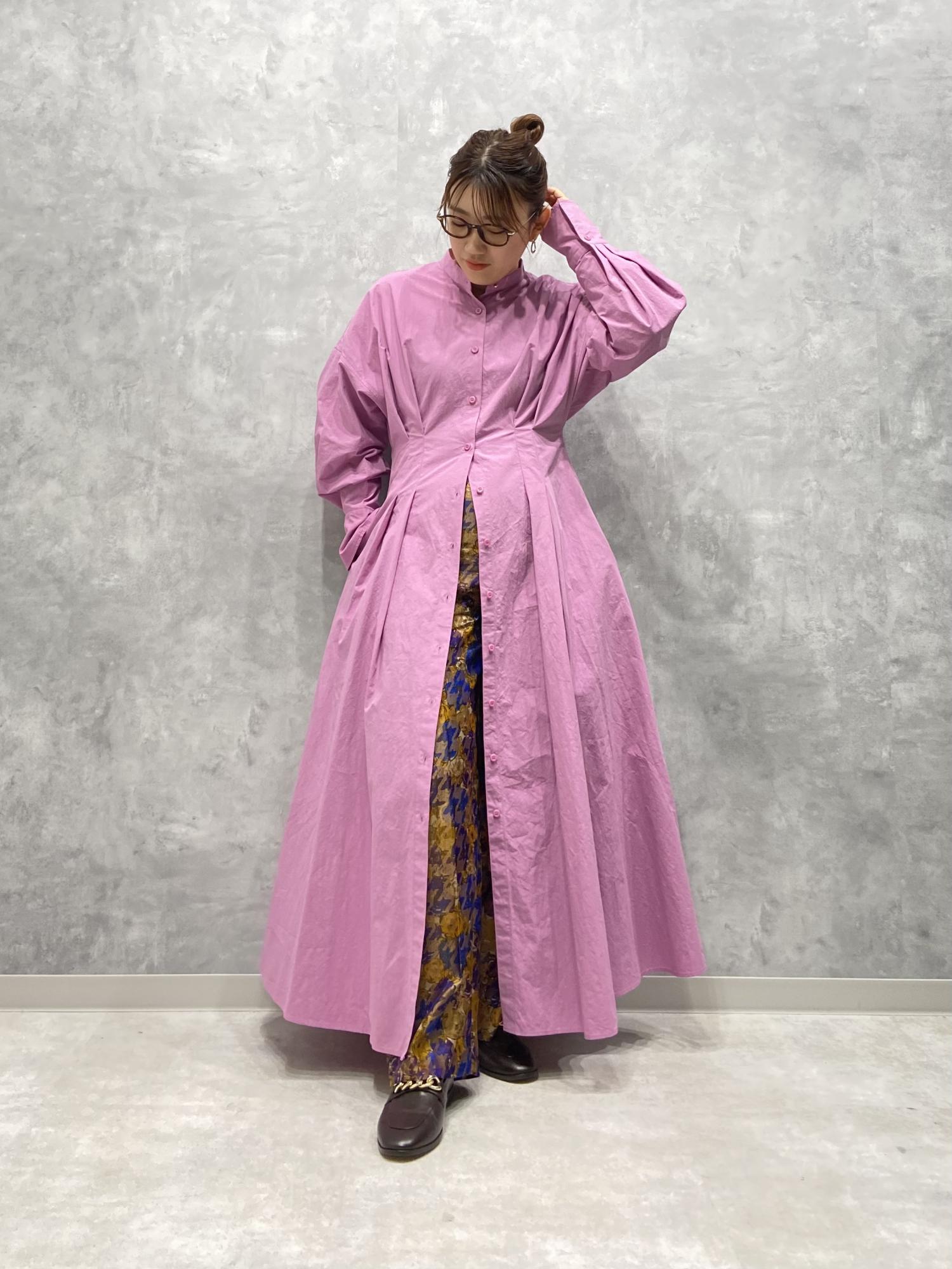 バンドカラーフレアシャツワンピース Staff Outfit Adam Et Rope アダムエロペ