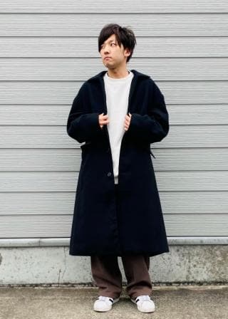 JUUN.J ロングウールコート　黒　サイズ44 Juun.J Over Fit Knit Paneled Long Single Coat (BLACK)の商品