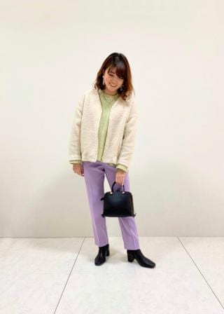 ロペ　ボアジャージーVネックジップブルゾン セール】【シリーズ】ボアジャージーVネックジップブルゾン