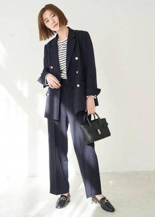 【新品】ロペピクニック ジャケット パンツ セットアップ 40 紺 新品】ロペピクニック ジャケット パンツ セットアップ 40 紺