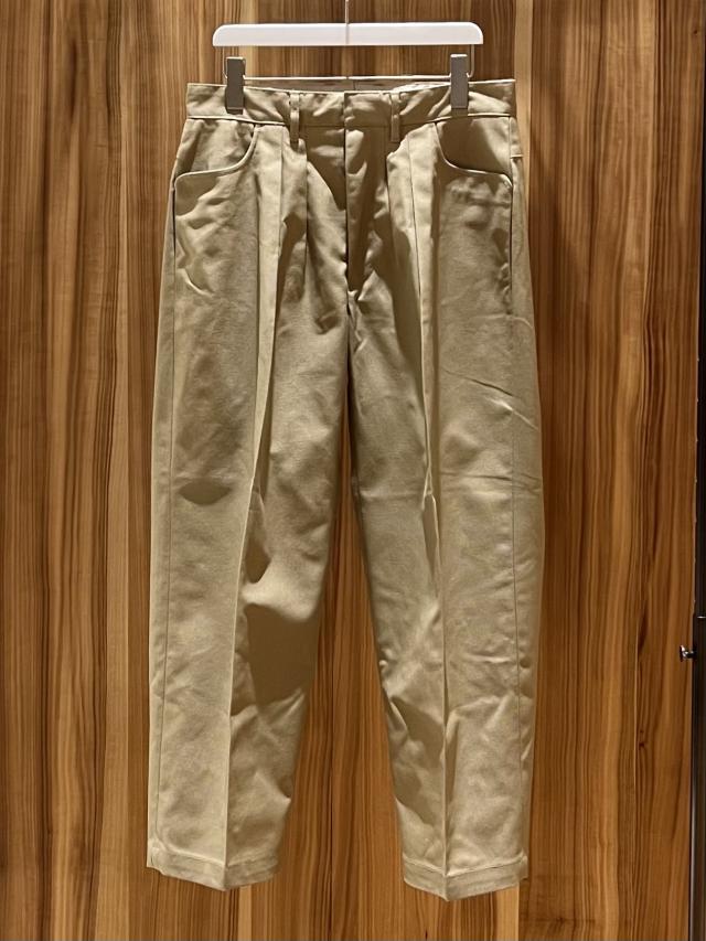 FARAH Two-tuck Wide Tapered Pants(Denim,Hopsack) / 新田