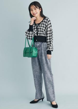 CEaRET ♡ シーレット　カシミヤ混ギンガムチェックカーディガン　ミドル丈 楽天市場】ギンガムチェック（カーディガン・ボレロ｜トップス