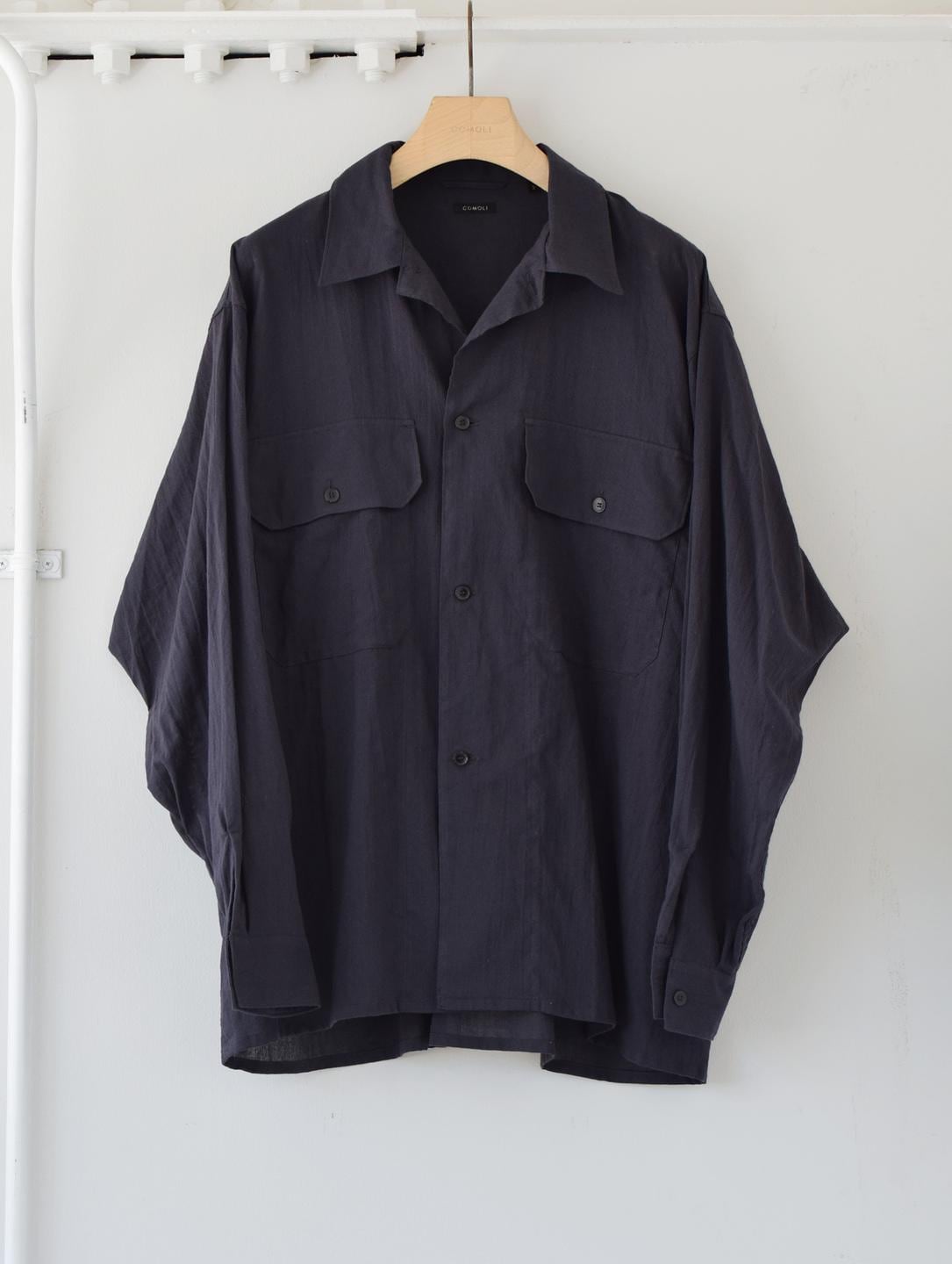 COMOLI 2022SS 空紡オックスC.P.Oシャツ