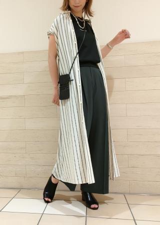 somewearclothing コットンリネンストライプ シャツワンピース somewearclothing コットンリネンストライプ シャツワンピース