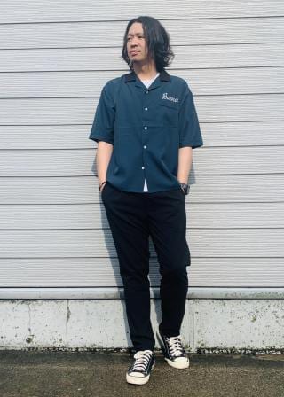 Pappy Fry Plymouth Paul 刺繍 ボウリングシャツ レーヨン JUNRED(ジュンレッド) / ポリPU刺繍ボーリングシャツ (トップス