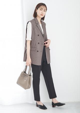 【新品あり】　ロペピクニック 他　パンツスーツ　ダブルジャケット　チェック柄　M SLIM TAPERED_2】【年間】スペアパンツ付き/2釦シングルスーツ 0