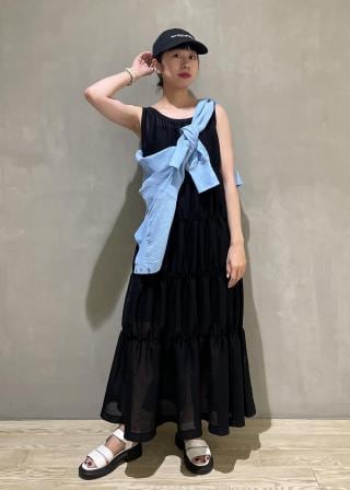 お値下げしました！ADAM ET ROPE' キーネッククレープカーディガン ADAM ET ROPÉ FEMME(アダム エ ロペ ファム) / キーネック